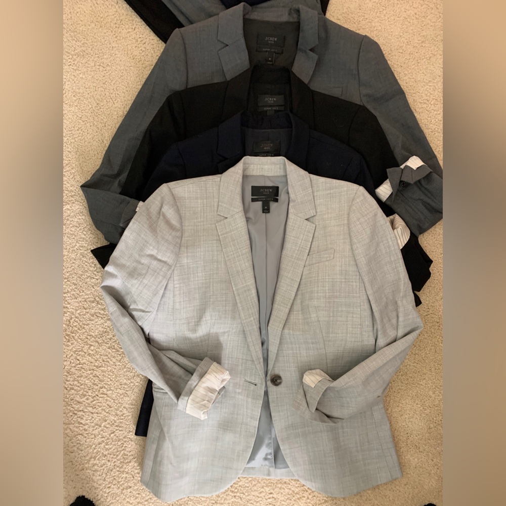 FOUR J. Crew suits - wool ankle “paley” pants and matching jackets